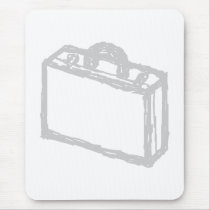 Office Briefcase or Travellers Suitcase. Sketch. Mouse Pads