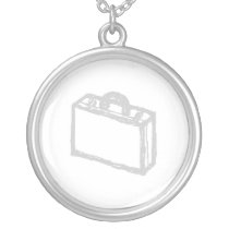 Office Briefcase or Travellers Suitcase. Sketch. Custom Jewelry