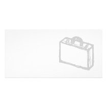 Office Briefcase or Travellers Suitcase. Sketch. Photo Greeting Card
