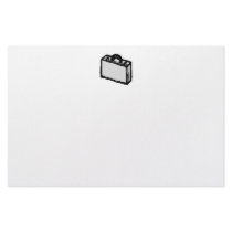 Office Briefcase or Travellers Suitcase. Sketch. Personalized Stationery