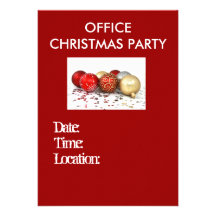 OFFICE CHRISTMAS PARTY Invitations