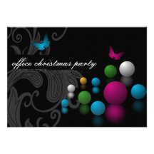 office christmas party personalized invitation