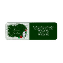 Office closing opening Christmas Xmas reminder Labels