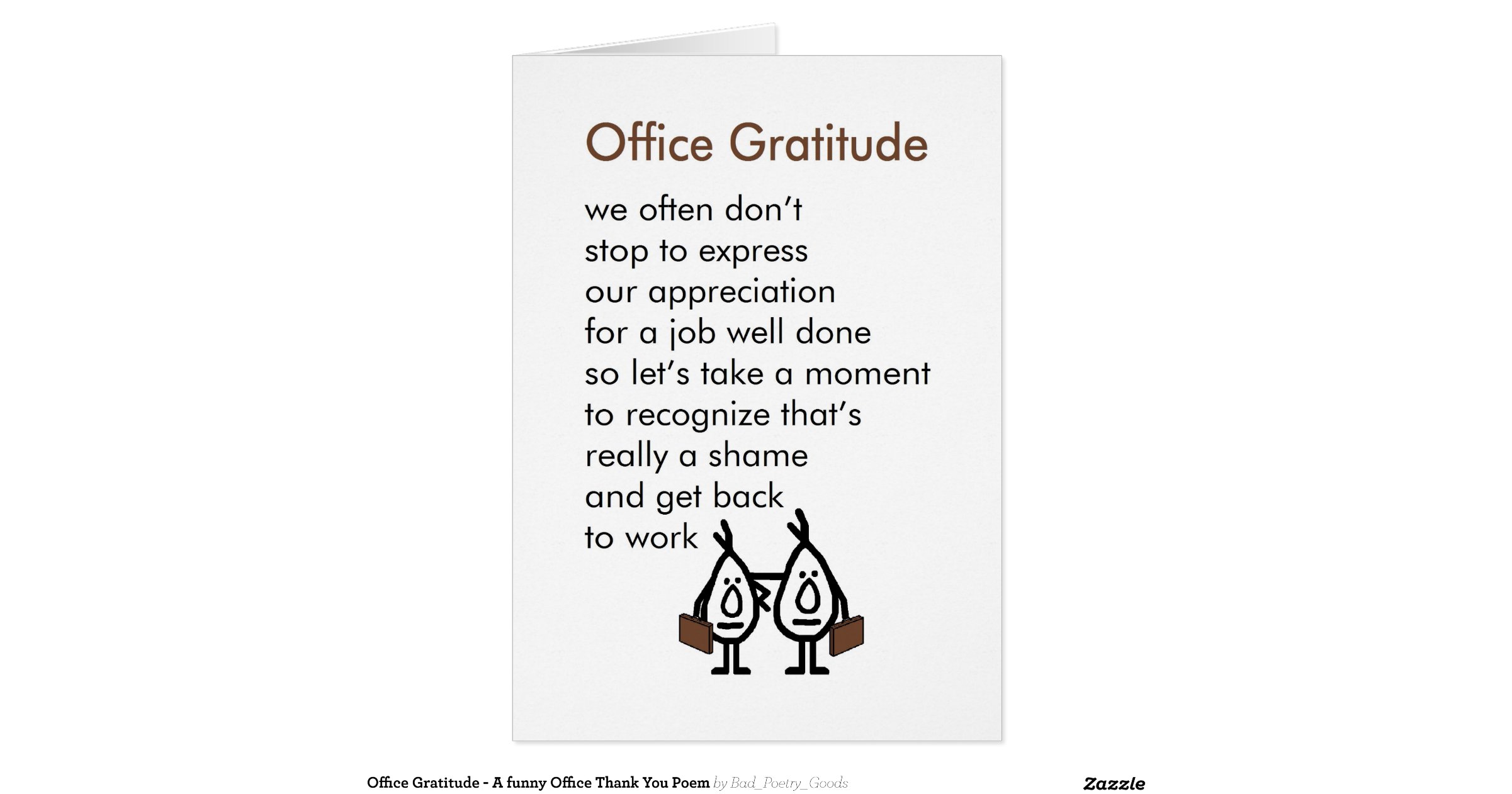 office gratitude a funny office thank you poem greeting office thank you cards