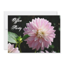 Office Party Invitation Cards custom Dahlia Flower