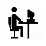 office worker icon post cards