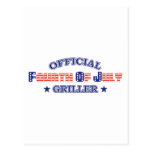 Official 4th Of July Griller Postcards
