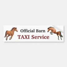 Official Barn Taxi Service Bumper Sticker