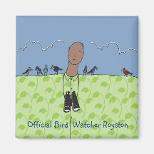 Official Bird Watcher Square Magnet