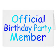 Official Birthday Party Member Greeting Card