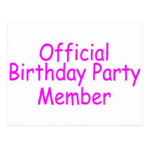 Official Birthday Party Member Postcard