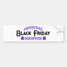 Official Black Friday Shopper (Purple) Bumper Sticker