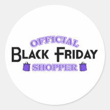 Official Black Friday Shopper (Purple) Stickers