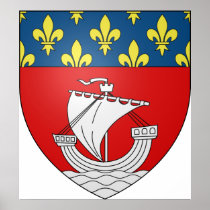 Official Blason Paris Coat Heraldry Symbol France
