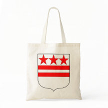 Official Coat of Arms of George Washington Family Canvas Bag Official Coat of Arms of George Washington Family Canvas Bag
