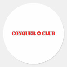 Official Conquer Club Round Sticker