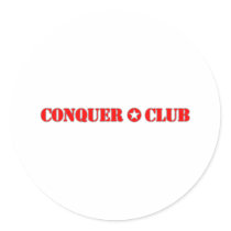 Official Conquer Club Round Sticker