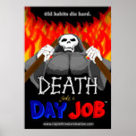 Official Death Finds a Day Job Flaming Rage Poster
