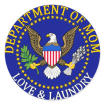 Official Department of Mom Seal Round Sticker