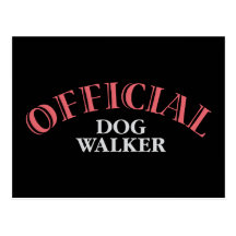 Official Dog Walker - Pink Post Cards