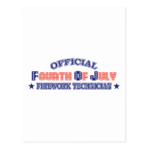 Official Fourth / 4th Of July Firework Technician Post Card