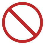 Official international no symbol ISO 3864-1