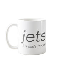 Official jetsetgo! standard size white mug.