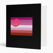 OFFICIAL LIPSTICK LESBIAN FLAG VINYL BINDERS