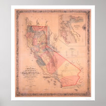 Official Map of California Poster