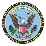 Official Member of The Vast Right Wing Conspiracy Round Sticker