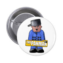 Official Panman Button Badge (White)