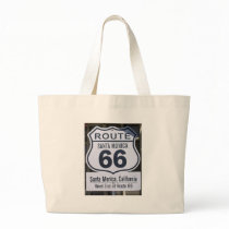 Official Route 66 end sign santa monica Canvas Bags
