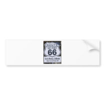 Official Route 66 end sign santa monica Bumper Stickers