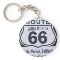 Official Route 66 end sign santa monica Key Chain