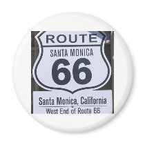 Official Route 66 end sign santa monica Refrigerator Magnet
