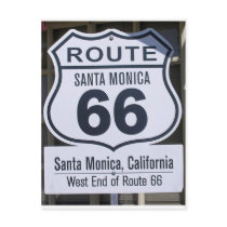 Official Route 66 end sign santa monica Post Card