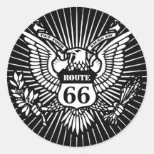 Official Rt. 66 Round Stickers
