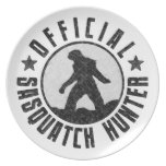 Official Sasquatch Hunter - Bigfoot in B/W Grunge Party Plates