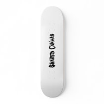 Official Shared Canvas skateboard deck.