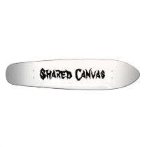 Official Shared Canvas skateboard deck.