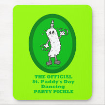 Official St. Patrick's Day Dancing Party Pickle Mouse Pads