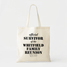 Official Survivor of Our Family Reunion Tote Bag