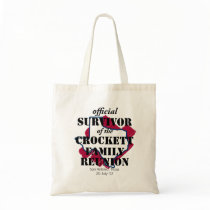 Official Survivor of Texas Family Reunion (red) Tote Bag