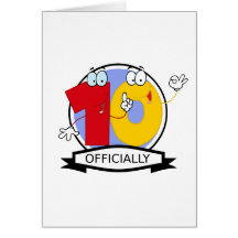 Officially 10 Birthday Banner Greeting Card