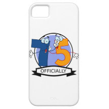 Officially 75 Birthday Banner iPhone 5 Cases