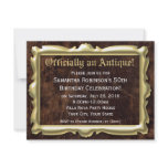 Officially an Antique Birthday Party Invitations