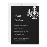 Offset Grand Ballroom Birthday Invitation (black)