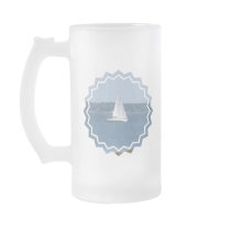 Offshore Cruise Sailing Frosted Beer Mug