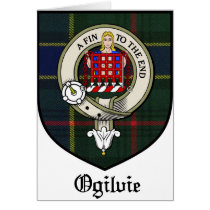 Ogilvie Clan Crest Badge Tartan Greeting Cards