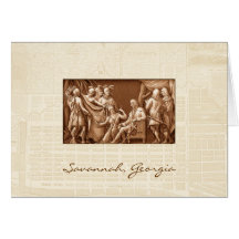 Oglethorpe and the Indians Greeting Card